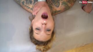 Brutális német amatőr milf orálozza a óriási fasznak