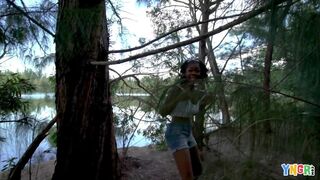 Yngr - fekete fiatal Hazel Grace-t megdugja Sean Lawless a szabadban